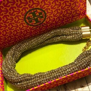 Tory Burch Beaded Twisted Multi-strand Necklace